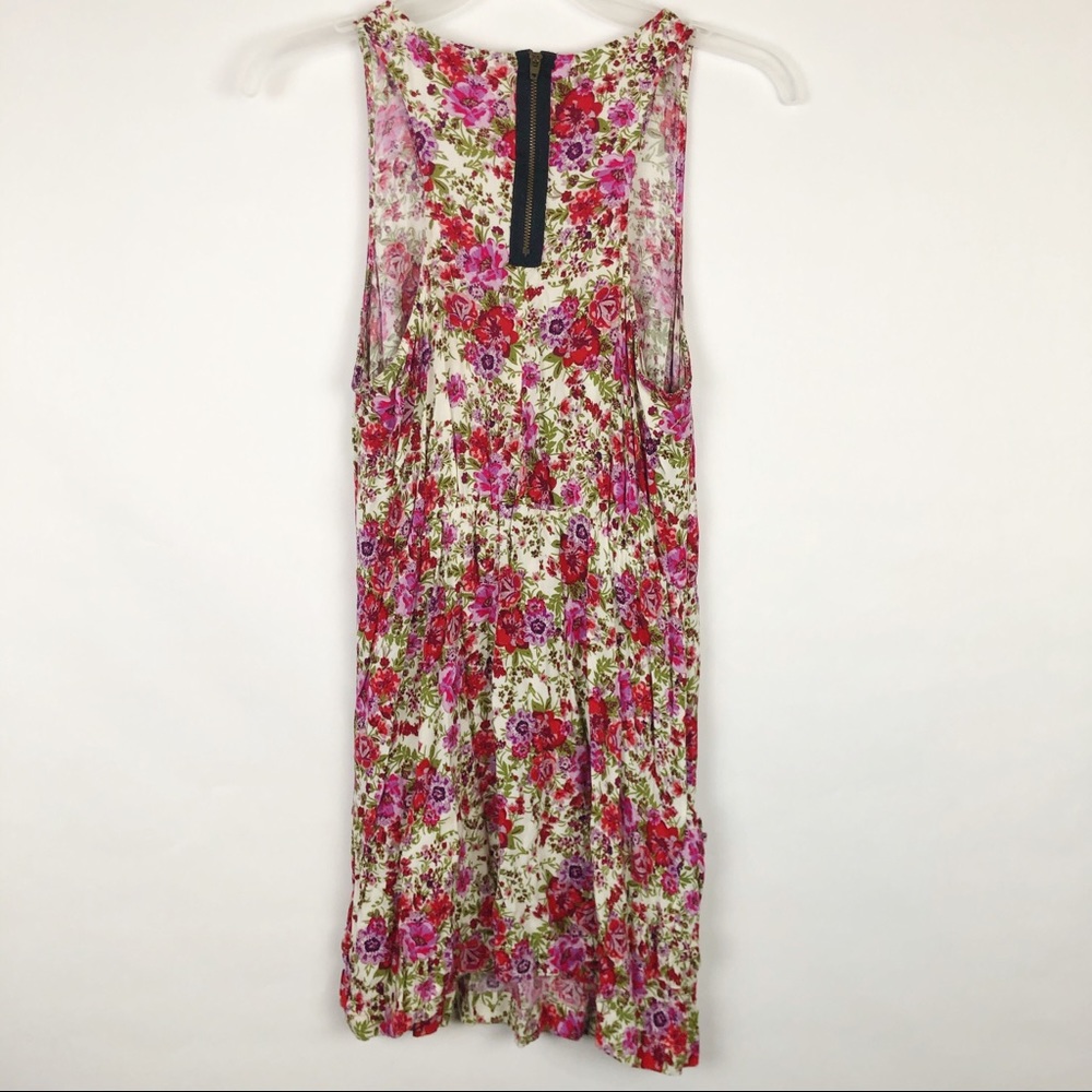 F21 slouchy floral sleeveless dress pockets - Picture 4 of 5